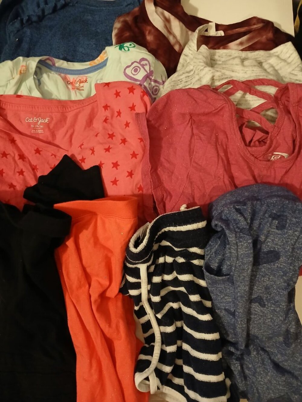 Girls XL Huge Clothes Lot Shirt and Pants and Shorts